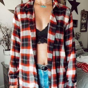 American Eagle red and black flannel